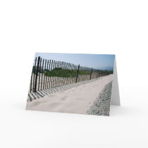 California Beach Fence Note Card
