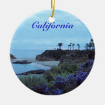 California Beach View Christmas Ornament