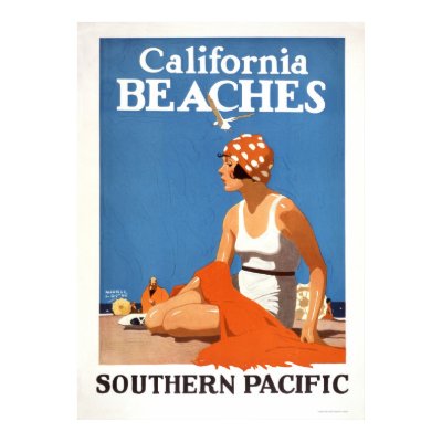 California Beaches Poster by castatelibrary