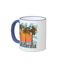 California Beaches Sunset Coffee Mugs