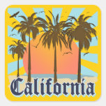 California Beaches Sunset Sticker