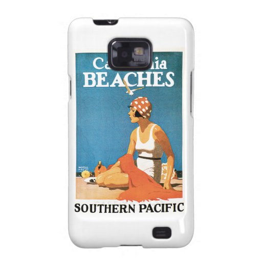 California Beaches Vintage Travel Poster Samsung Galaxy S Cases