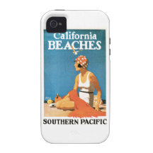 California Beaches Vintage Travel Poster iPhone 4/4S Cover
