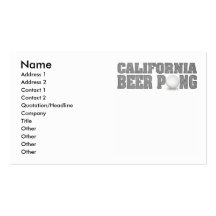 California Beer Pong King Business Card Templates
