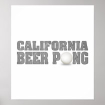 California Beer Pong Poster