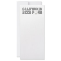 California Beer Pong Personalized Rack Card