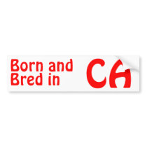 California Bred (Bumper) Sticker bumper stickers
