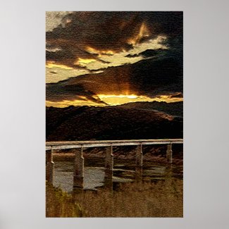 California Bridge Sunrise print