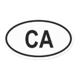 California "CA" stickers