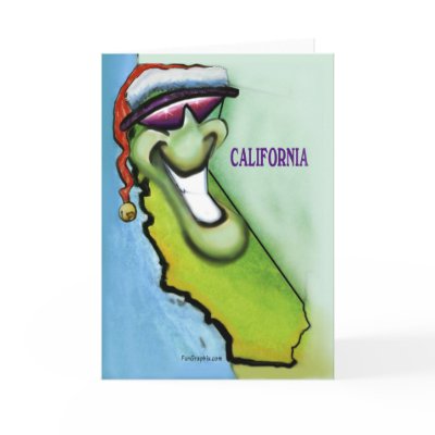 California Christmas Card by FunGraphix
