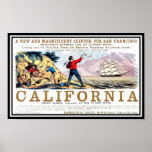 California Clipper gold rush Vintage Print
