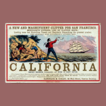 California Clipper Ship Historical Repro Poster