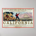 California Clipper Ship Historical Repro Poster