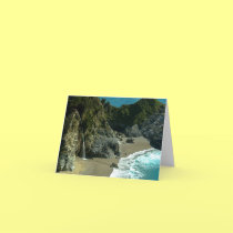 California Coast Waterfall Notecard