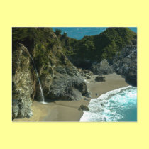 California Coast Waterfall Postcard