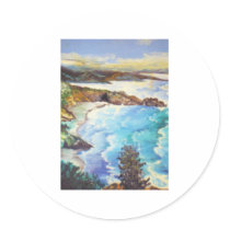 CALIFORNIA COASTLINE - ONE OF THE FIRST 10 OIL PAI stickers