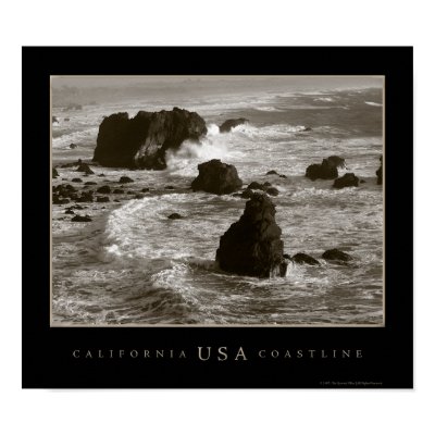 California Coastline Poster by TheSpottedOlive