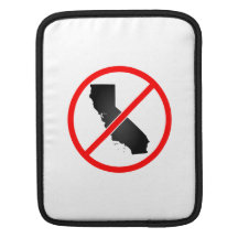 California Cross Out Symbol iPad Sleeves