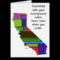 California Customize colorful card how you like