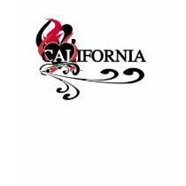 California Fire Heart t-shirts