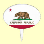 California Flag cake picks