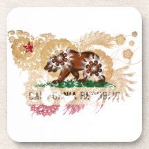 California Flag Coasters