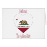 California Flag Heart Greeting Card