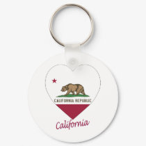 California Flag Heart keychains
