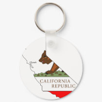 California Flag Map keychains