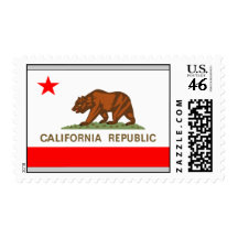 California Flag Postage Stamp