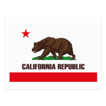California Flag Postcard
