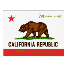 California Flag Postcard