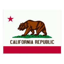 California Flag Postcard
