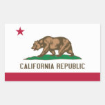 California Flag Rectangle Stickers