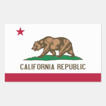 California Flag Rectangle Stickers