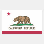 California Flag Rectangle Stickers