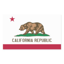 California Flag Rectangle Stickers