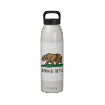California flag water bottles
