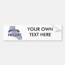 CALIFORNIA FOR HILLARY -.png Bumper Sticker