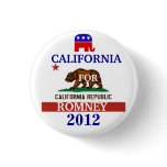 California for Romney 2012 Button