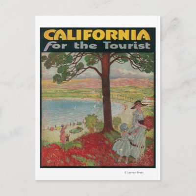 California For The Tourist Poster Postcards