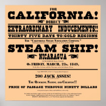 California Gold Rush Handbill Posters