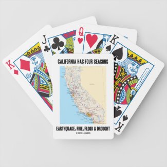 California Has Four Seasons Earthquake Fire Flood Poker Cards
