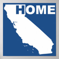 California Home Poster Sign I Love