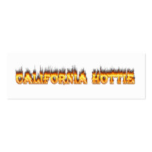 California Hottie fire and flames Business Card Template