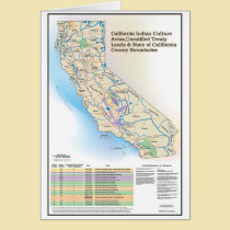 California Indian Culture Areas - Greeting Card cards