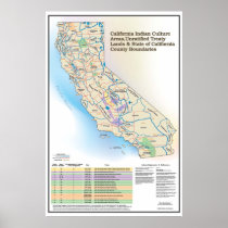 California Indian Culture Areas - Map Poster