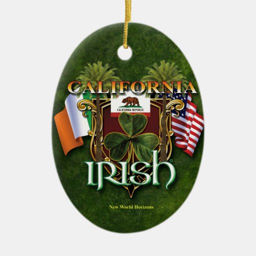 california irish pride double sided oval ceramic christmas california irish pride double sided oval ceramic christmas