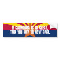 California is not Arizona bumper stickers
