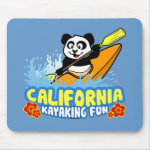 This incredibly adorable panda is kayaking in Californian whitewater rivers! How cute is that? This makes a perfect gift for active outdoor people or kayaking fanatics in California. Great for everyone who loves cute pandas and kayaking.